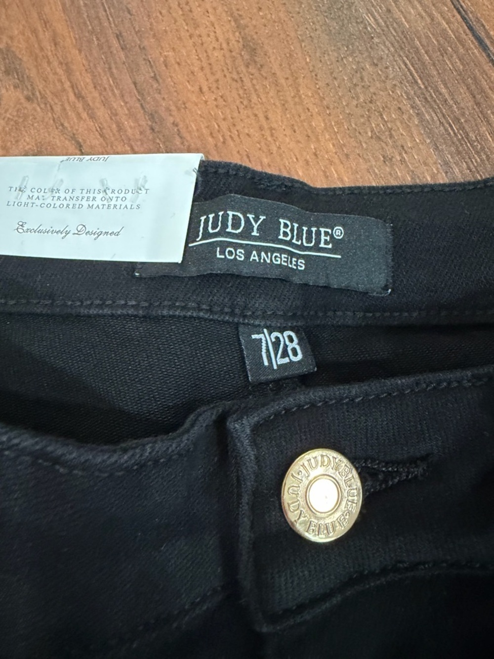 NWT Judy Blue High Waisted Retro Wide Leg Black Denim Jeans Sz 7/28 - Picture 7 of 16
